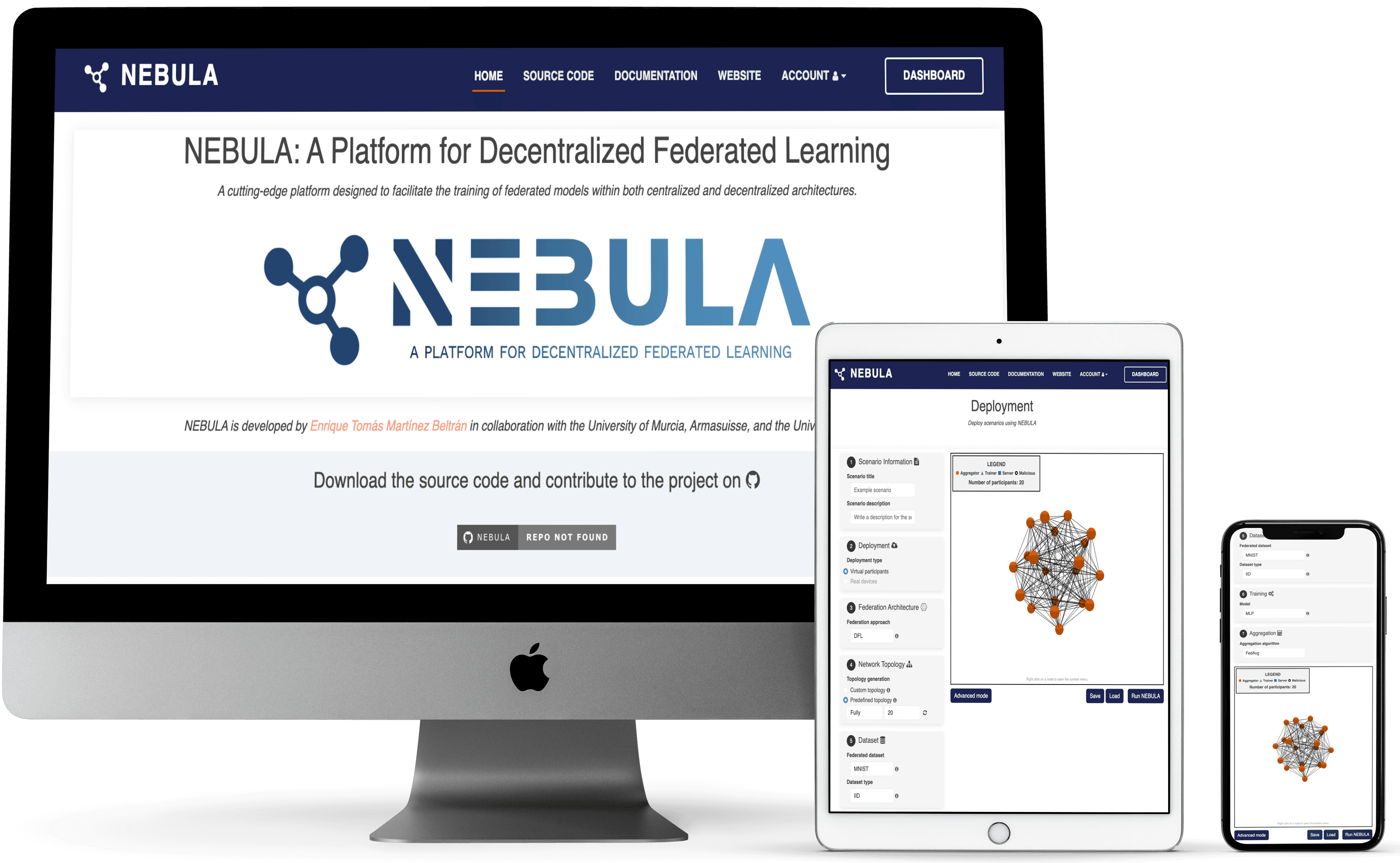 NEBULA: A Platform for Decentralized Federated Learning